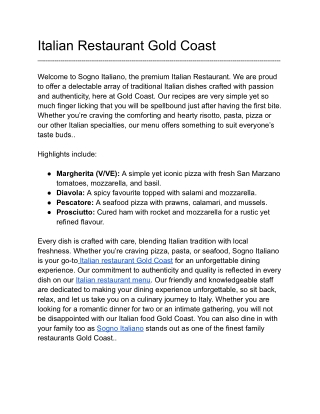 Italian Restaurant Gold Coast (2)