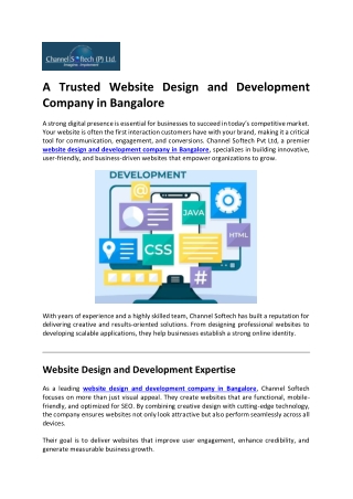 A Trusted Website Design and Development Company in Bangalore-oct-10
