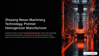 Homogenizer Manufacturers: Powering Precision Quality in Production