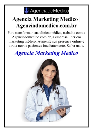Agencia Marketing Medico | Agenciadomedico.com.br