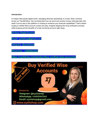 Quote by 11 Best Sites Buy Verified Wise Accounts