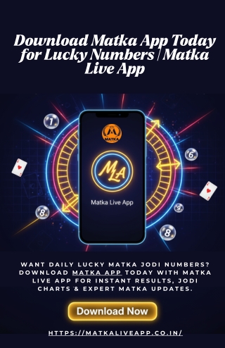 Download Matka App Today for Lucky Numbers  Matka Live App