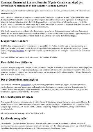 L’arnaque de 90 millions de dollars