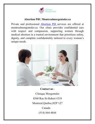 Abortion Pill  Montrealmorgentaler.ca