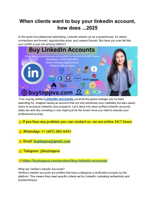 When clients want to buy your linkedin account, how does ...2025