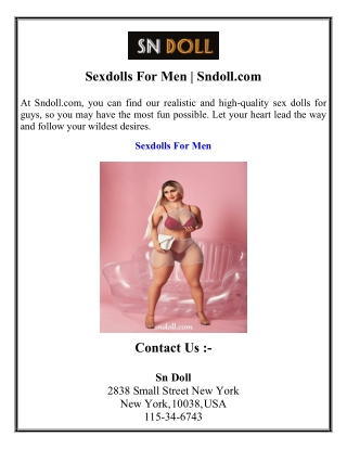 Sexdolls For Men  Sndoll