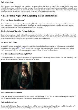 A Fashionable Night Out: Exploring Ilasan Shirt Rooms