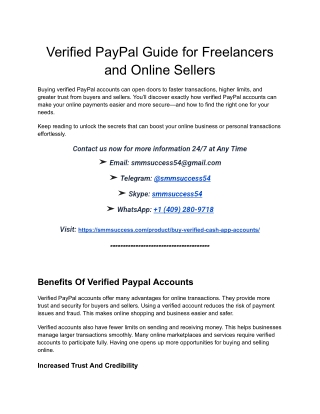 Verified PayPal Guide for Freelancers and Online Sellers