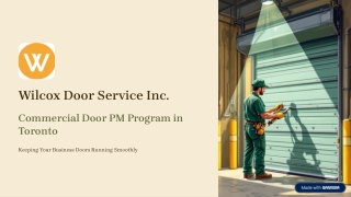 Commercial Door PM Program in Toronto