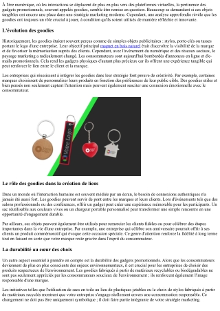 L'avenir des gadgets promotionnels dans un monde digitalisé.