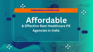Affordable & Effective Best Healthcare PR Agencies in India
