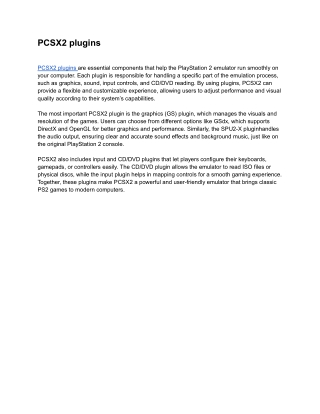 PCSX2 plugins
