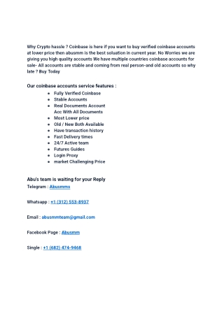 buy verified coinbase accounts Abusmm