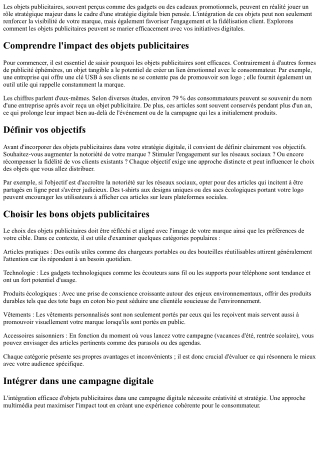 Comment intégrer des objets publicitaires dans votre stratégie digitale ?