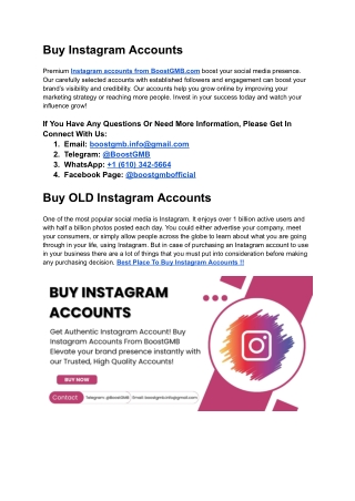 Why Should You Buy OLD Instagram Accounts?