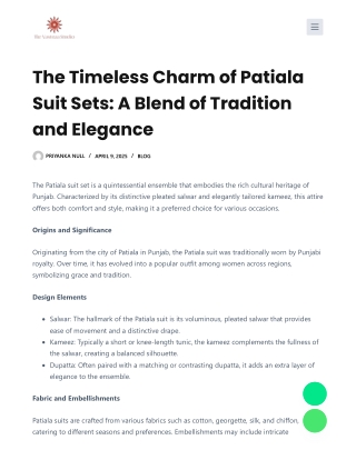 The Timeless Charm of Patiala Suit Sets: A Blend of Tradition and Elegance