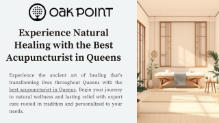 Experience Natural Healing with the Best Acupuncturist in Queens