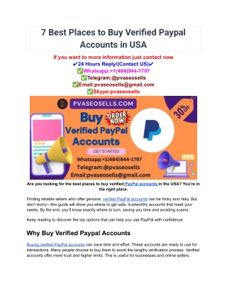 7 Best Places to Buy Verified Paypal Accounts in USA