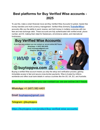 Best platforms for Buy Verified Wise accounts - 2025