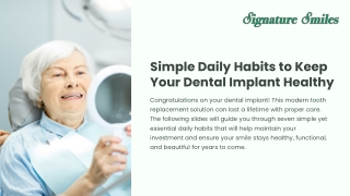 Daily Habits for Maintaining the Health of Your Dental Implant