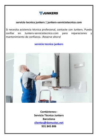 servicio tecnico junkers | junkers-serviciotecnico.com
