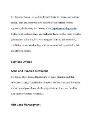 dermatologist in indore