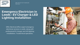 Emergency Electrician in Leeds  EV Charger & LED Lighting Installation