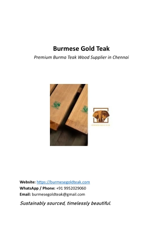 burma teak wood price in Chennai