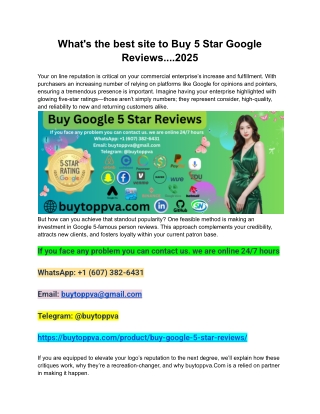 What's the best site to Buy 5 Star Google Reviews....2025