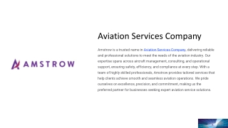 Aviation Services Company- Amstrow