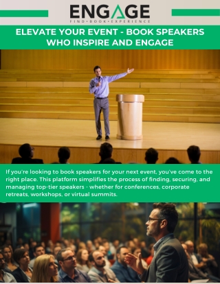 Elevate Your Event - Book Speakers Who Inspire and Engage