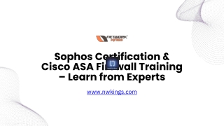 Sophos Certification & Cisco ASA Firewall Training – Learn from Experts