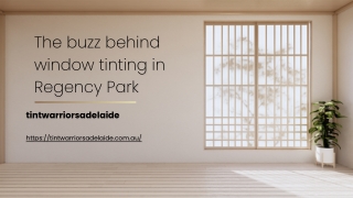 The buzz behind window tinting in Regency Park