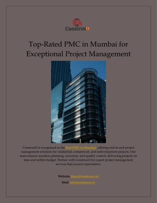 Top-Rated PMC in Mumbai for Exceptional Project Management