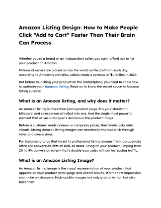 Amazon Listing Image Optimization & Design Services | Cueball Creatives