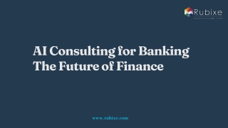 AI Consulting for Banking The Future of Finance
