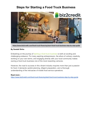 Steps for Starting a Food Truck Business