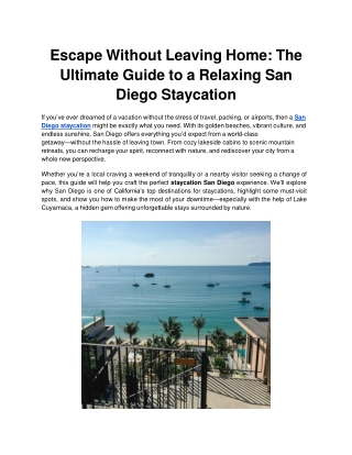 Escape Without Leaving Home_ The Ultimate Guide to a Relaxing San Diego Staycation