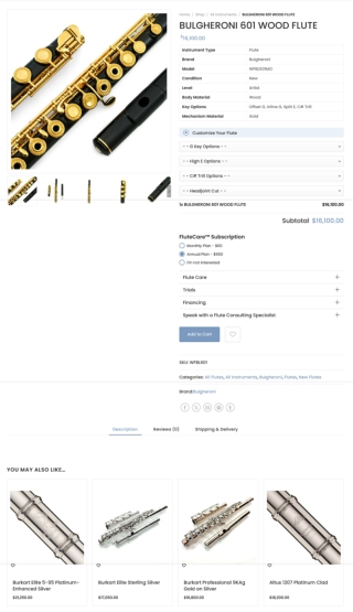 Buy Bulgheroni 601 Wood Flute Online at $16,100.00  Flute World