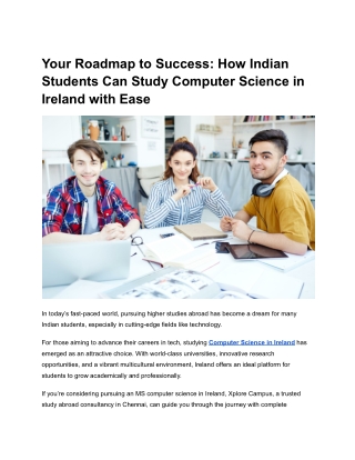 Your Roadmap to Success_ How Indian Students Can Study Computer Science in Ireland with Ease