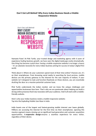 Don’t Get Left Behind Why Every Indian Business Needs a Mobile-Responsive Website