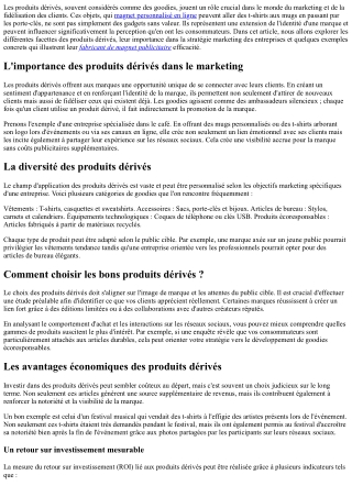 Les produits dérivés : une forme de goodies à ne pas négliger