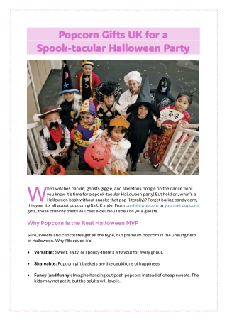 Popcorn Gifts UK for a Spooktacular halloween party