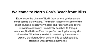 Explore luxury resorts in North Goa at Richmonde Ananta Elite Goa
