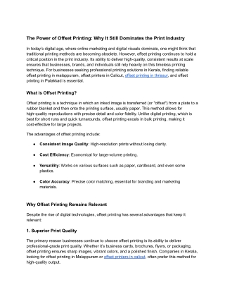 The Power of Offset Printing_ Why It Still Dominates the Print Industry