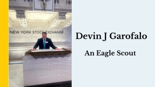 Devin J Garofalo - An Eagle Scout