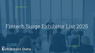 Fintech Surge Exhibitor List 2025