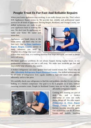 People Trust Us For Fast And Reliable Repairs