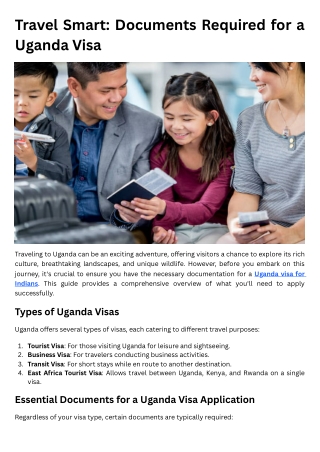 Travel Smart Documents Required for a Uganda Visa