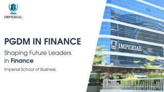 PGDM in Finance | Build a High-Growth Career at Imperial B-School
